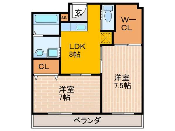 ロイヤルハイツ三喜の物件間取画像